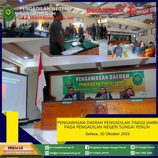 Pengawasan Daerah dan Asesmen Surveilans Pengadilan Tinggi Jambi